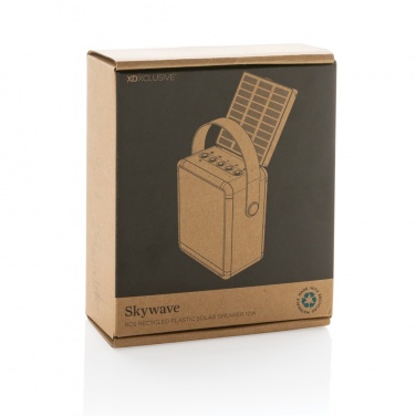 Logo trade promotional gifts image of: Skywave RCS recycled plastic solar speaker 12W